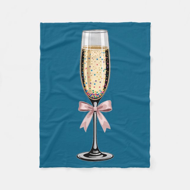 Coquette Champagne Gl Happy New Year 2026 Party Wo Fleecedecke (Vorderseite)