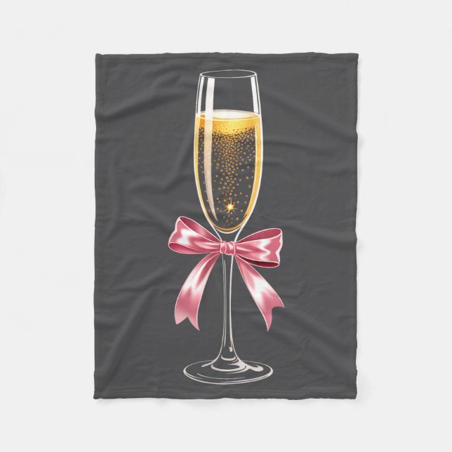 Coquette Champagne Gl Happy New Year 2026 Party Wo Fleecedecke (Vorderseite)
