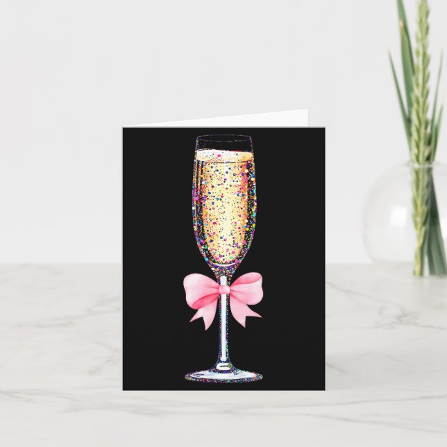 Coquette Champagne Gl Happy New Year 2026 Party Wo Karte (Vorderseite)