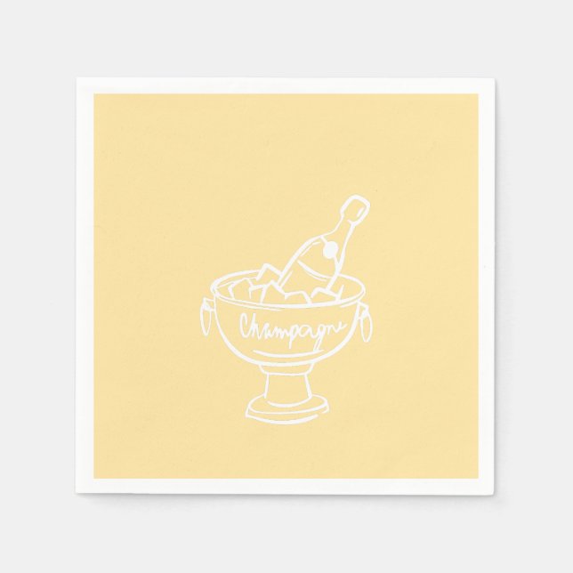 Coquette Champagne Serviette (Vorderseite)