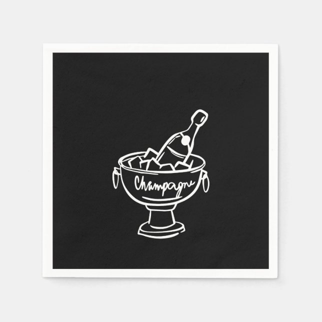 Coquette Champagne Serviette (Vorderseite)