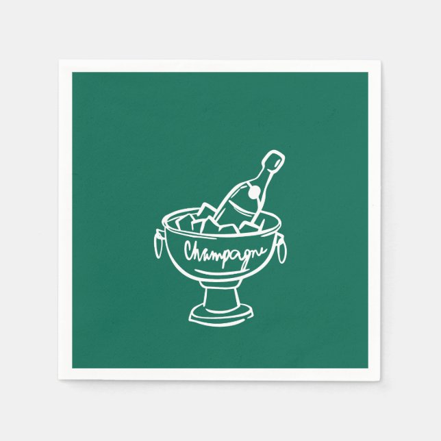 Coquette Champagne Serviette (Vorderseite)