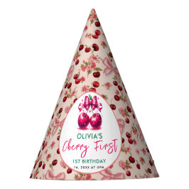 Coquette Cherry 1. Geburtstag Partyhütchen