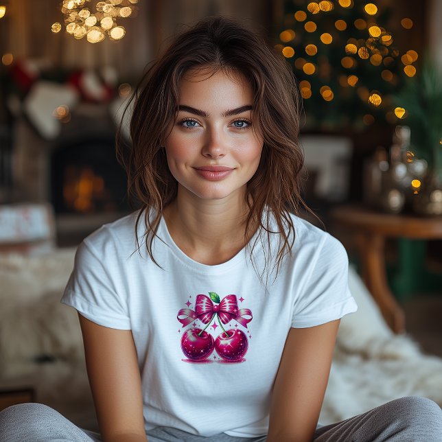 Coquette Cherry 1. Geburtstag T-Shirt (Von Creator hochgeladen)