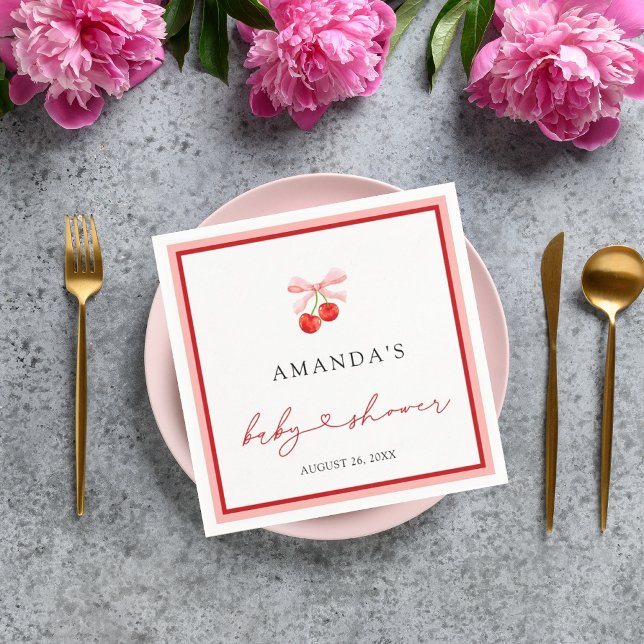 Coquette Cherry auf Top Baby Girl Dusche Serviette (Von Creator hochgeladen)