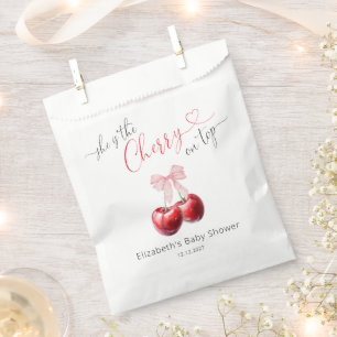 Coquette Cherry Baby Dusche Geschenktütchen