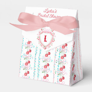 Coquette Cherry Brautparty Monogram Geschenkschachtel