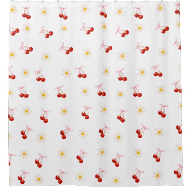 Coquette Cherry Daisy Douche rideau (Devant)