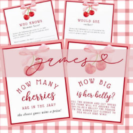Coquette Cherry, der das Baby Shower Game kennt