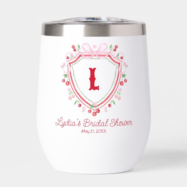 Coquette Cherry Monogam Brautparty (Vorderseite)