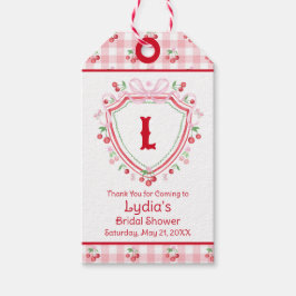 Coquette Cherry Monogam Brautparty Geschenkanhänger