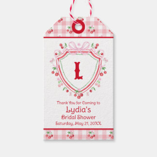 Coquette Cherry Monogam Brautparty Geschenkanhänger