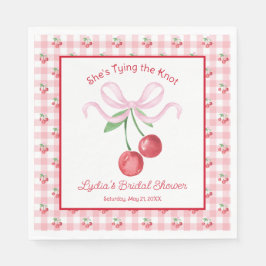 Coquette Cherry Monogam Brautparty Serviette