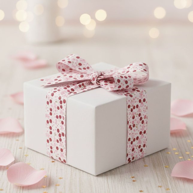 Coquette Cherry Pink Bow Satin Ribbon Cute  Satinband (Von Creator hochgeladen)