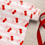 Coquette Cherry Pink Wrapping Paper Geschenkpapier<br><div class="desc">Coquette Cherry Pink Wrapping Paper</div>