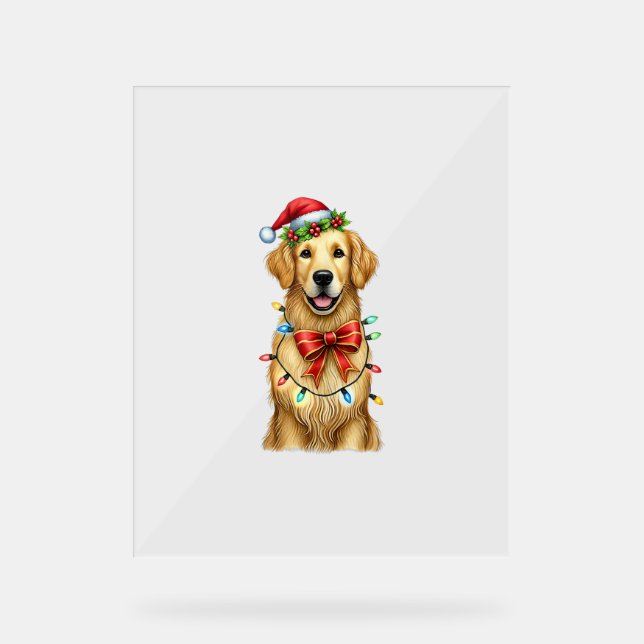 Coquette Chien retrieur d'or Mignonne Noël de Bow  (Recto)