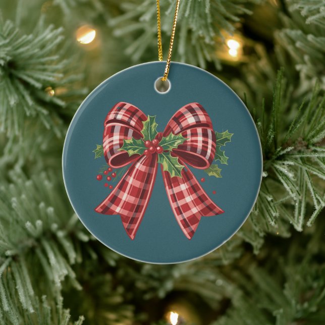 Coquette Christmas Bow Squad Geschenk Niedlich Win Keramik Ornament (Baum)