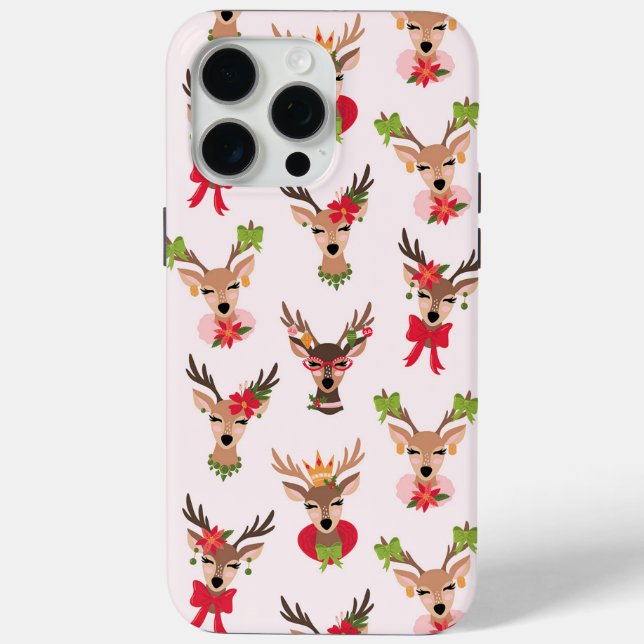 Coquette Christmas Preppy Rentier Case-Mate iPhone Hülle (Rückseite)