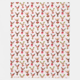 Coquette Christmas Preppy Rentier Fleecedecke