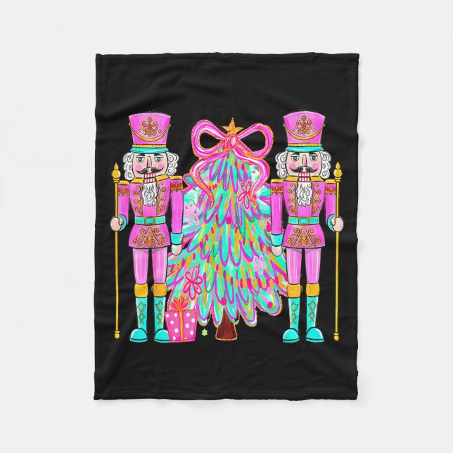 Coquette Christmas Tree Nk Nutcrackers Xmas Women  Fleecedecke (Vorderseite)