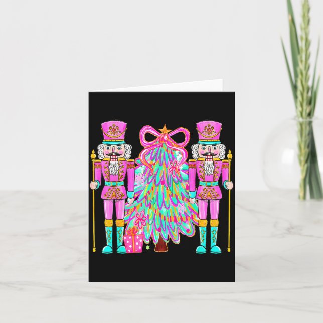 Coquette Christmas Tree Nk Nutcrackers Xmas Women  Karte (Vorderseite)