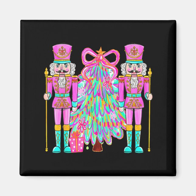 Coquette Christmas Tree Nk Nutcrackers Xmas Women  Magnet (Vorne)