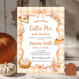 Coquette Cottage Cutie Pie Babyparty Einladung