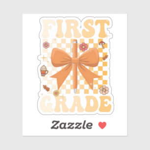 Coquette der ersten Klasse zurück zur Schule Fall Aufkleber