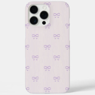 Coquette Dusty Lilac Schleifen & Pinstreifen iPhone 16 Pro Max Hülle