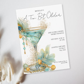 Coquette Ein Tini Bisschen Älterer Martini Cocktai Einladung