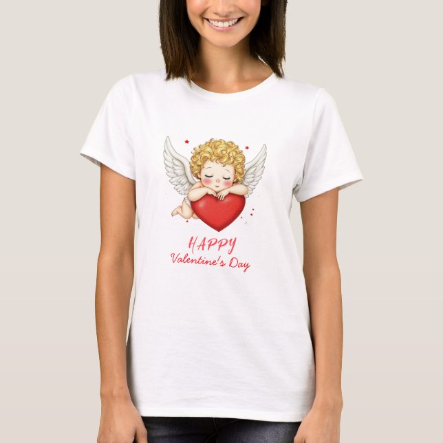 Coquette Engel Kirub Herzlichen Glückwunsch Valent T-Shirt (Vorderseite)