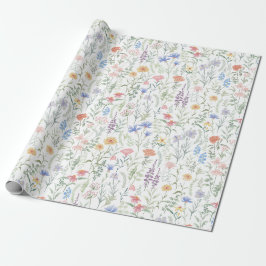 Coquette Feminine Wildblume Wiese Geschenkpapier