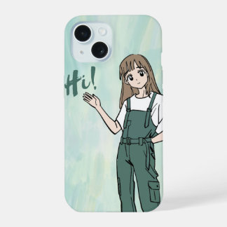 Coquette Fille d'Anime "Salut !" Coque iPhone - Té