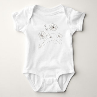 Coquette Floral Eiskaffee Baby Body | Trendy Strampler