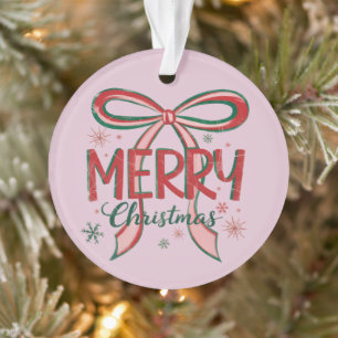 Coquette Frohe Weihnachten Retro Weihnachten Schle Ornament