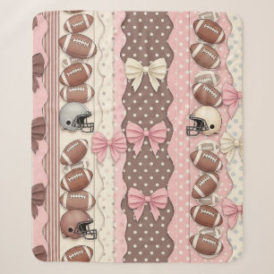Coquette-Fußball-Schmetterlings-Schleifen-Leoparde Sherpadecke
