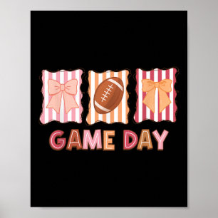 Coquette Fußballspiel Girly Football Mama, Touchd Poster