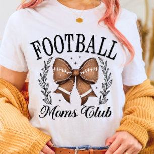 Coquette Game Day Football Mama Club T-Shirt