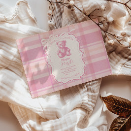 Coquette Gingham French Teddy Diapper Raffle Begleitkarte