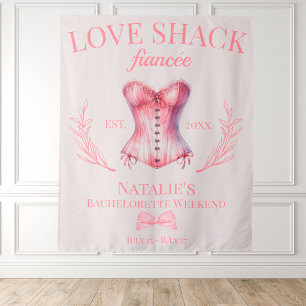 Coquette Girly Bow Corset Confiserie Al Porto Wandteppich