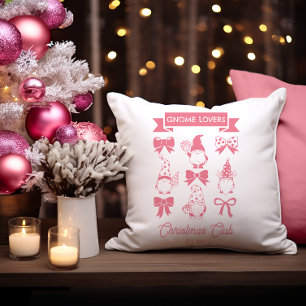 Coquette Gnome Lieblings-Weihnachtsklub Pink   Wei Kissen