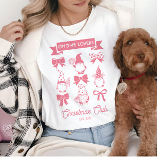 Coquette Gnome Lieblings-Weihnachtsklub Pink   Wei Tri-Blend Shirt