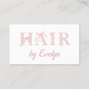 Coquette Hair QR Code Business Card Visitenkarte