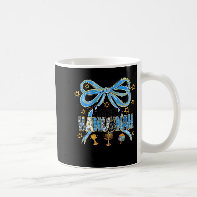 Coquette Hanukkah Bow Jewish Bow Menorah Bow Women Kaffeetasse (Rechts)