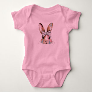 Coquette-Hasen-Schleifen-Oster-Bodyanzüge & -Einte Baby Strampler