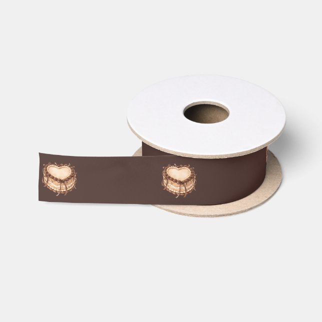 Coquette Heart Birthday Cake Satinband (Spule)