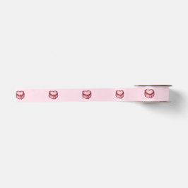 Coquette Heart Birthday Cake Satinband