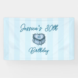 Coquette Heart Cake Banner