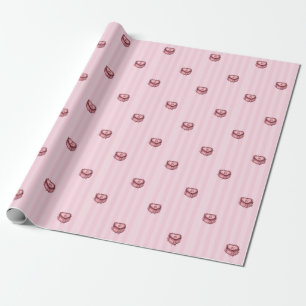 Coquette-Herz-Geburtstagskuchen Geschenkpapier