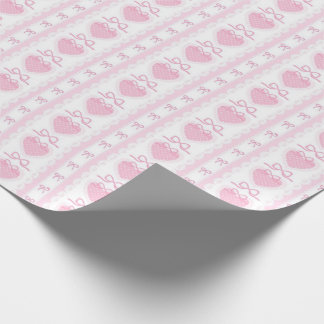 „Coquette Herz & Schleife Geschenkpapier – Rosa Ro